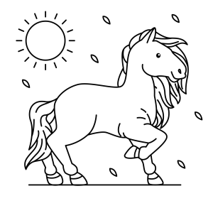 Cavalo Encantado Sob o Sol