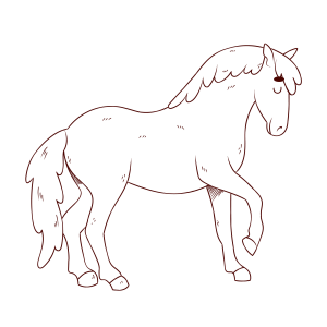Cavalo Gracioso para Colorir