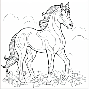 Cavalo Majestoso em Meio à Natureza