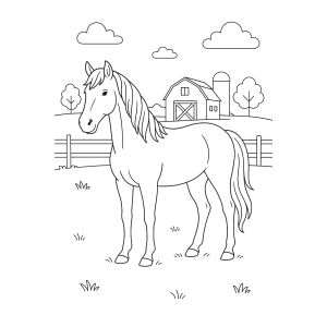 Cavalos Encantadores da Fazenda