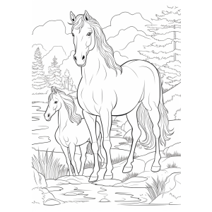 Cavalos Majestosos na Natureza