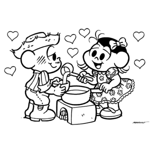 Cascão e Magali Cozinham com Amor