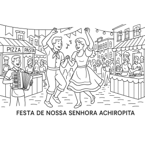 Celebração Animada na Festa Italiana