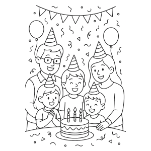 Celebração de Aniversário em Família