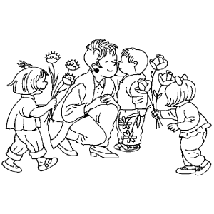 Celebração de Dia das Mães com Flores e Abraços