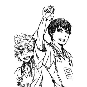 Celebrando com Hinata e Kageyama