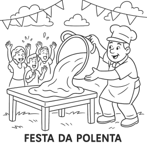 Celebrando na Festa da Polenta