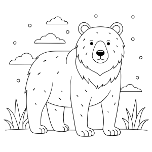 Cena de Urso na Natureza