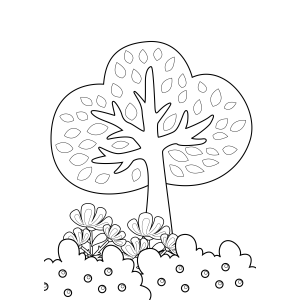 Cenário de Jardim Encantado para Colorir