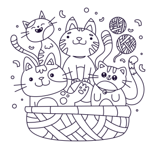 Cesta de Felinos Felizes
