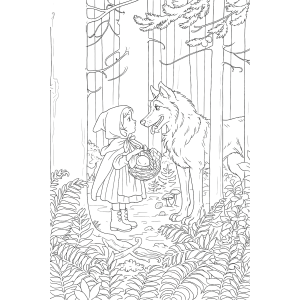 Chapeuzinho Vermelho e o Lobo na Floresta Encantada