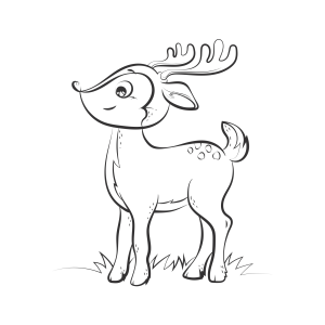 Embrace the Charm of a Cartoon Deer
