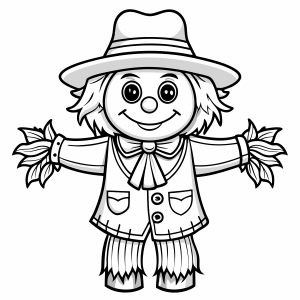 O Charmoso Espantalho para Colorir