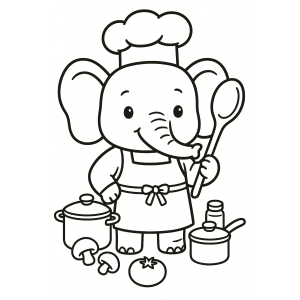 Chef Elefante em Ação