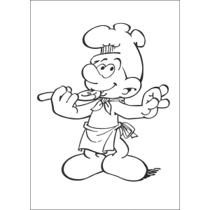 O Chef Smurf Pronto para Aventura na Cozinha