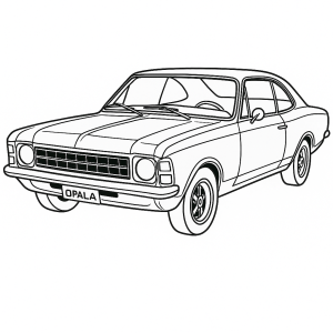 Clássico Chevrolet Opala para Colorir