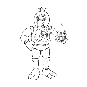 Chica Animatrônica Pronta para a Festa