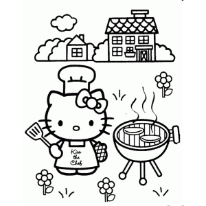 Churrasco com a Chef Hello Kitty