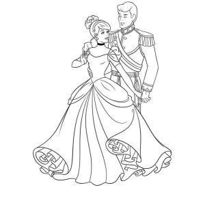 Cinderela e o Príncipe no Baile Encantado