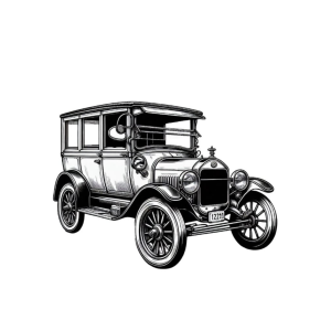 Clássico Ford Modelo T em Detalhes Vintage