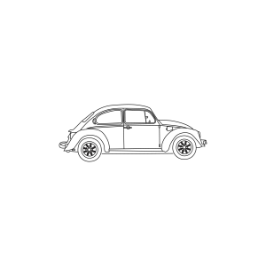 Clássico Fusca para Colorir