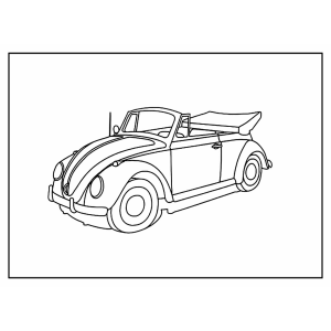 Clássico Fusca Conversível para Colorir