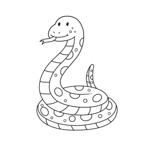 Linda Cobra para Colorir