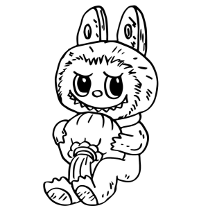 Coelho Divertido Pronto para Colorir