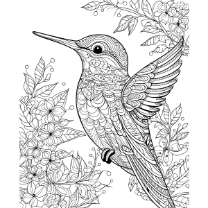 Colibri em Harmonia Floral