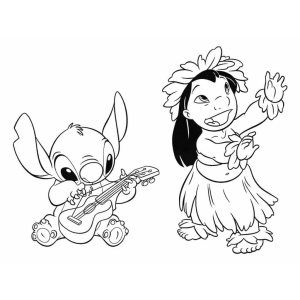 Colorindo a Aventura de Lilo e Stitch