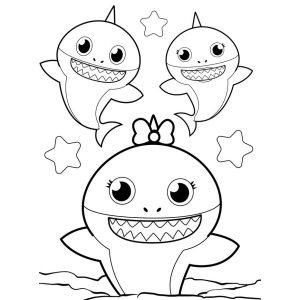 Colorindo a Família Baby Shark