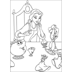 Colorindo a Magia com Bela e os Encantados da Bela e a Fera