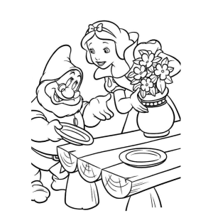 Colorindo a Magia de Branca de Neve e Dunga