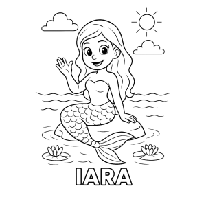 Colorindo a Sereia Iara em Seu Habitat Encantado