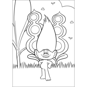 Colorindo a Alegria de Trolls