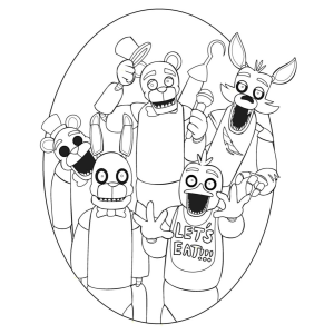 Colorindo os Animatronics de FNAF