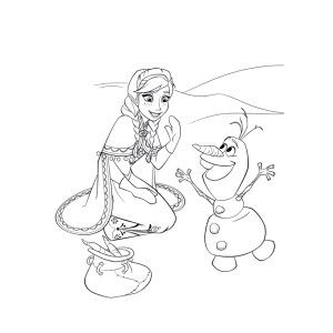 Colorindo a Aventura de Anna e Olaf