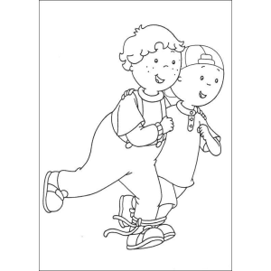 Colorindo Aventuras com Caillou e Amigo