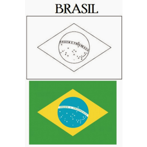 Colorindo a Bandeira do Brasil