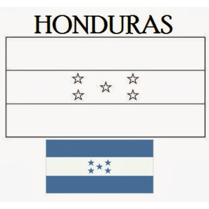 Colorindo a Bandeira de Honduras