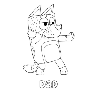 Colorindo Bandit: O Pai Divertido de Bluey