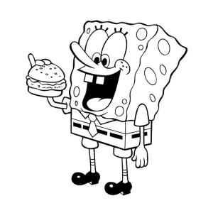Colorindo Bob Esponja e o Hambúrguer!