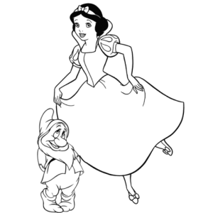 Colorindo Branca de Neve e o Anão