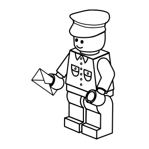 Colorindo o Carteiro LEGO