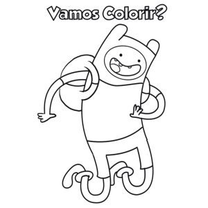 Colorindo com Finn de Hora de Aventura