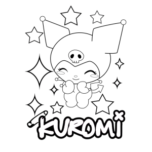 Colorindo com Kuromi Estrelado