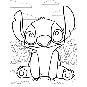 Colorindo com Stitch em Aventura Tropical