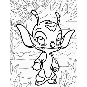 Colorindo com Stitch na Floresta!