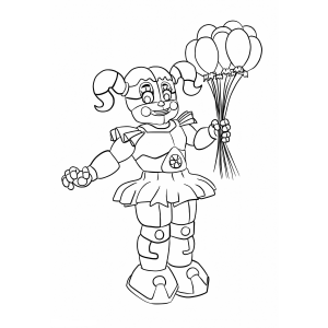 Colorindo a Divertida Baby com Balões