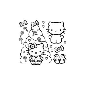 Colorindo a Doce Aventura de Hello Kitty